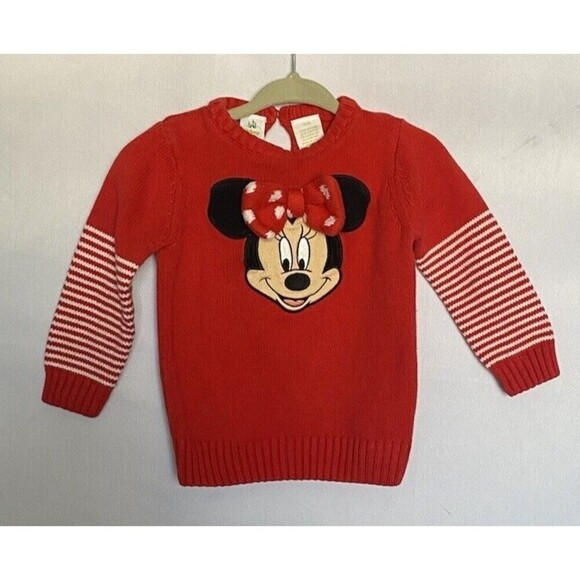 Disney Baby Sweater Girls 12 Months Minnie Mouse Toys R Us 2014 Red & White - Picture 1 of 10